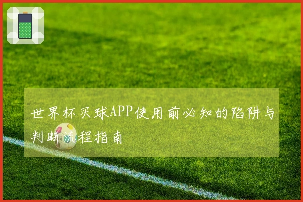 世界杯买球APP使用前必知的陷阱与判断流程指南